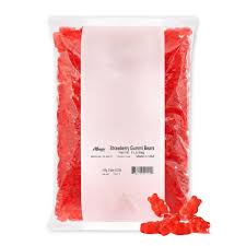 Albanese Strawberry Gummi Bears 5lb Bag Bulk